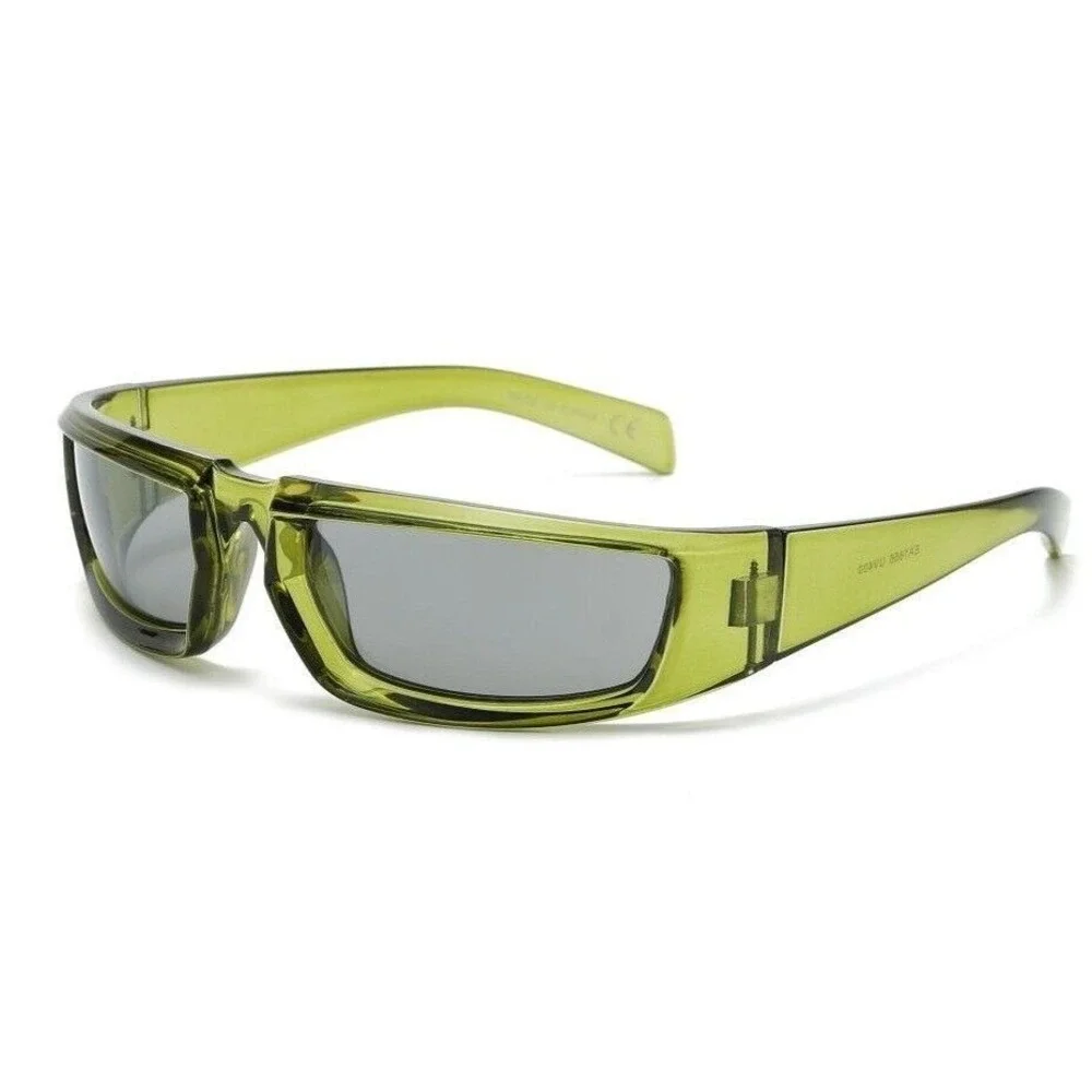 Sunglasses Green Frame Black Lens Fashion Cool Shades Women Luxury Street Lentes